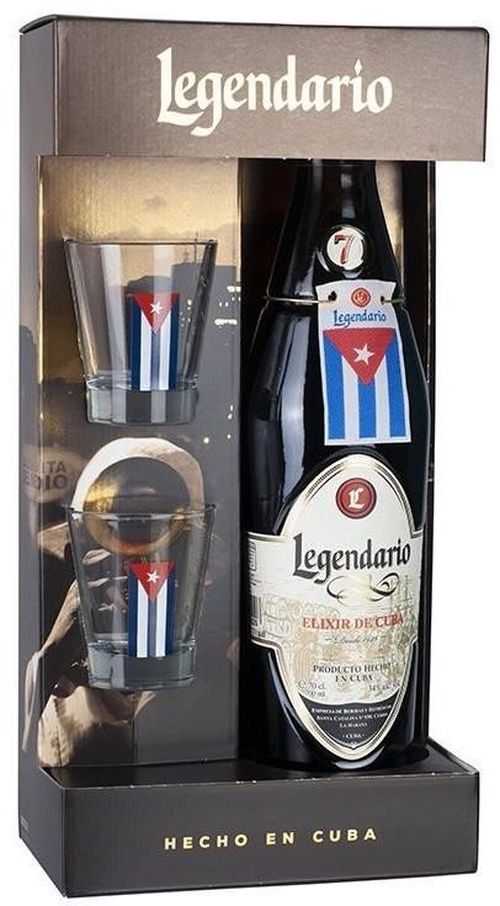 Legendario Elixir De Cuba 7y 0,7l 34% + 2x sklo GB